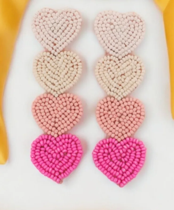 Buy Beaded heart layered earrings from Rimberio Fashions - Reseller Bazzar